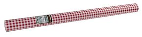 Pro tafelkleed, ref. 802070l, wegwerptafelkleed gemaakt van versierd papier, unieke, esthetische en diepe versiering, rol van 20 m lang en 1,20 m breed, kleur: Vichy-rood, gemaakt in Frankrijk