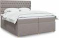Maison Exclusive - Boxspringbed met matras, taupe, 200x200 cm, gestoffeerd