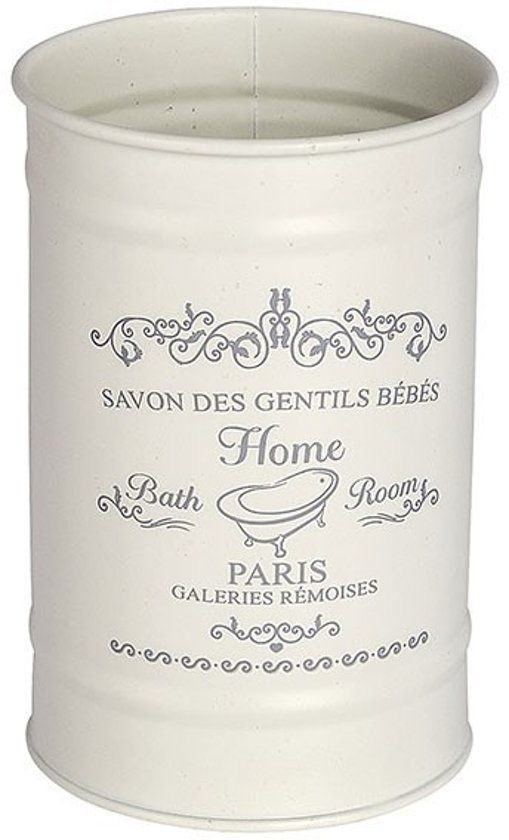 WENKO Beker Home Staal Creme 7.5x1.5cm