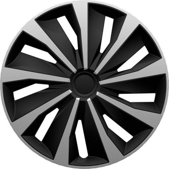 Sparco Grip Wieldoppen - 14 inch - Zilver/Zwart - 4 stuks