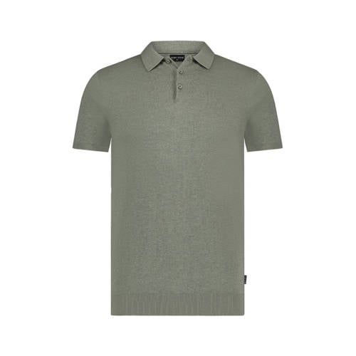 Saint Steve CHRIS gebreid groen regular polo