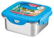 Maped broodtrommel smiley planeet, 1 liter, roestvrij staal/blauw