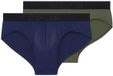 HOM Heren slip / onderbroek 2 pack Supersoft donkerblauw / groen M