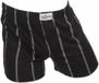 Funderwear-Fun2wear wijde heren boxershort krijtstreep - Katoenen losse boxershort met gulp - Zwart / XXL