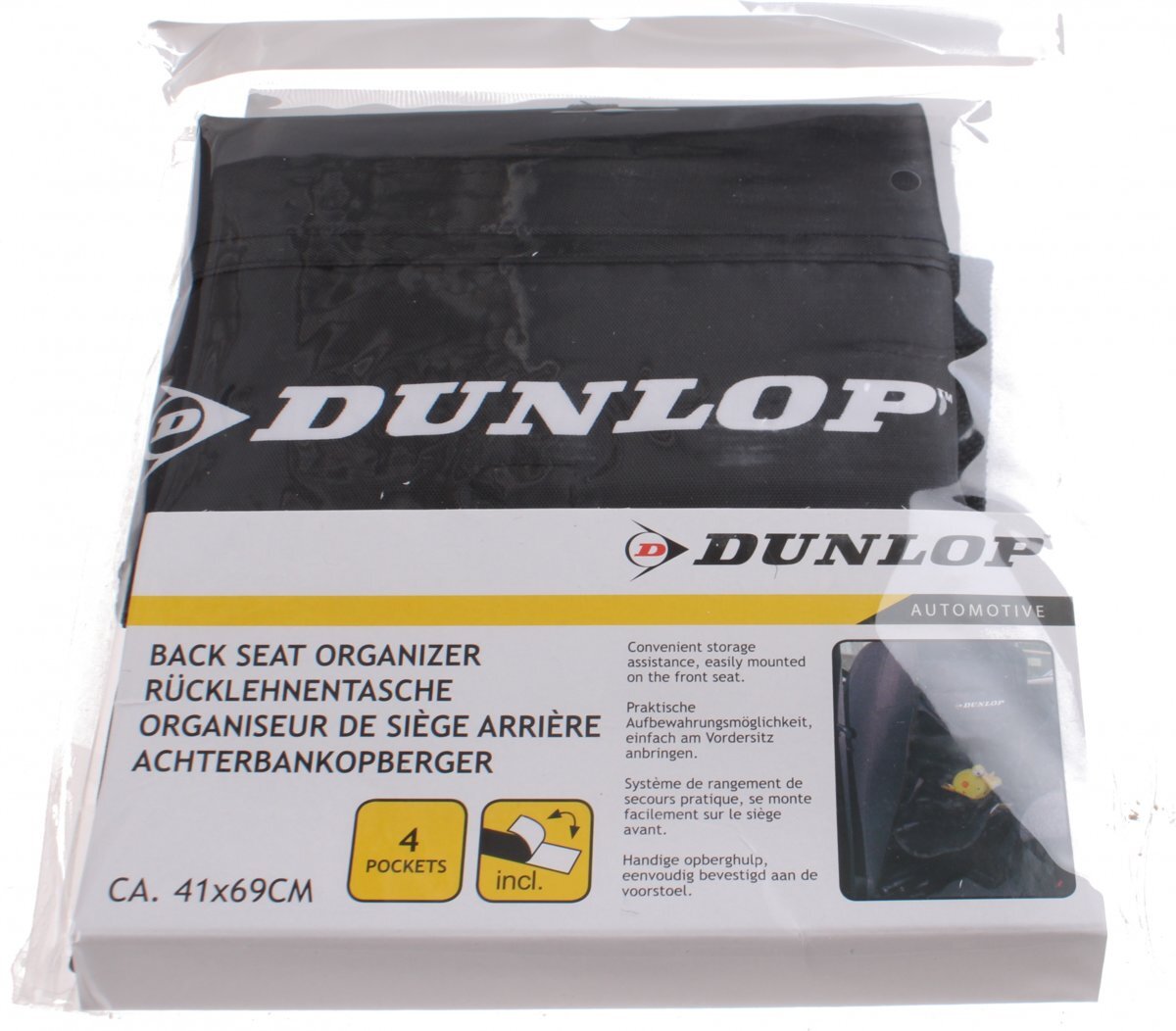 Dunlop Organizer Achterbank 69 Cm Zwart