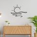 Merkloos Asir Decoratieve metalen wandaccessoire Zwart 55 x 0,12 x 44 cm