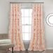 Lush Decor Kemmy Gordijn | Gegolfd, getextureerd, shabby chique stijl vensterpaneel voor woonkamer, eetkamer, slaapkamer (enkel), 213,4 x 132 cm, perzikroze