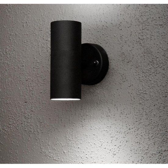 Konstsmide Modena - Wandspot twin - GU10 - Matzwart - 17cm