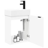 vidaXL Badkamermeubel met kraan Wit 45,5 x 22,5 x 84 cm