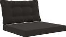 vidaXL Coussin de banc d'extérieur Polyester Noir 80 x 68,5 cm