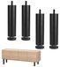 Icecat Lot de 4 pieds réglables pour meubles, 12 cm, en aluminium