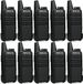 Retevis RT622, appareils de communication sans fil à deux canaux, set rechargeable. Mini, fonction VOX, fonction scan, squelch, 16 canaux, fonction de signal d'urgence. Appareil portable pour la sécurité, utilisable dans les cafétérias scolaires (noir, 10 pièces)