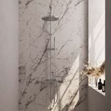 BRAUER Chrome Edition opbouw thermostatische regendouche SET 03 met 30 cm hoofddouche en staaf handdouche en doucheslang chroom