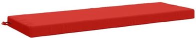 vidaXL Coussin de banc SOEST 100% Polyester Rouge 150 x 50 x 8 cm