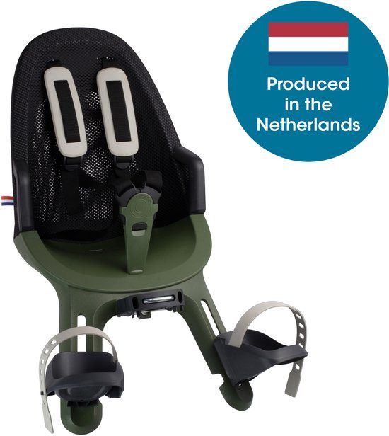 Qibbel Air Fietsstoeltje Voor - Magic Green - Voorzitje - Stuurpenbevestiging
