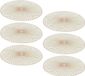 Merkloos Decoris Placemat - 6x - Goud - 38 cm - Rond - Polyurethaan Leer