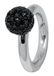 Burgmeister Jewelry Damesring 925 sterling zilver kristal Swarovski zwart JBM1112