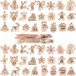 Set chiffres calendrier de l'avent bois numéro 1-24 Noël - Set de 2 - Chiffres calendrier de l'avent pendentif calendrier de l'avent Noël