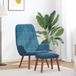 VidaXL Relaxstoel met voetenbank fluweel blauw