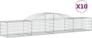 vidaXL Gabions - 10 pièces - voûté - 300x50x40/60 cm - fer galvanisé