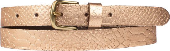 Petrol industries Plus Size Van Zon Mode Riem 25258 Leer Vrouwen Basic Goudkleurig