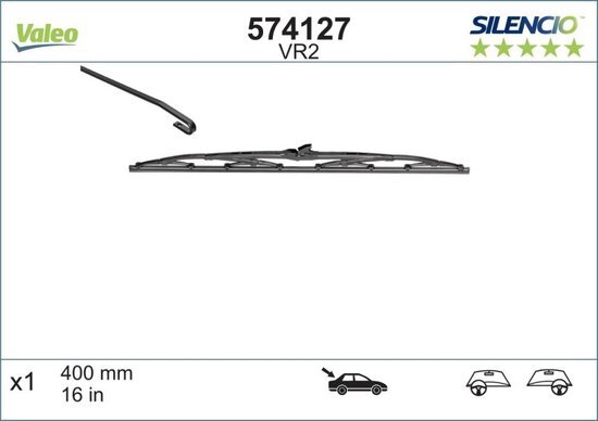 Valeo - Valeo Silencio VR2 achterwisser - 40CM (1x)