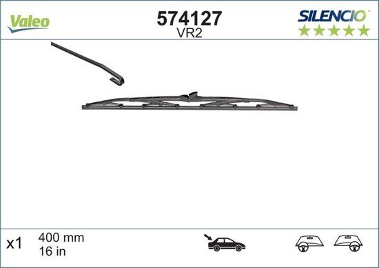 Valeo Silencio VR2 achterwisser - 40CM (1x)