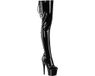Pleaser ADORE3850 Plateau Overknee Laarzen Zwart