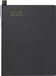 BRUNNEN Zakagenda model 713 (2025), 2 pagina's = 1 week, A7, 160 pagina's, leren omslag, zwart