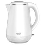 ADLER EUROPE waterkoker klein 1L max. 1200W - dubbelwandig - wit