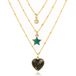 LGT JWLS LGT Jewels Multilayer Ketting Green Star LGT JWLS - 3 lagen