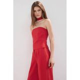 Mango Strapless Top Red