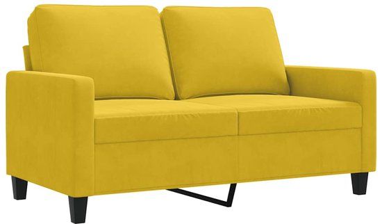 vidaXL Tweezitsbank 120 cm fluweel geel
