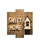 Homemania 3-delige muurschildering, voor woonkamer, slaapkamer, meerkleurig, 57 x 0,3 x 60 cm, -HM203MDF149, MDF