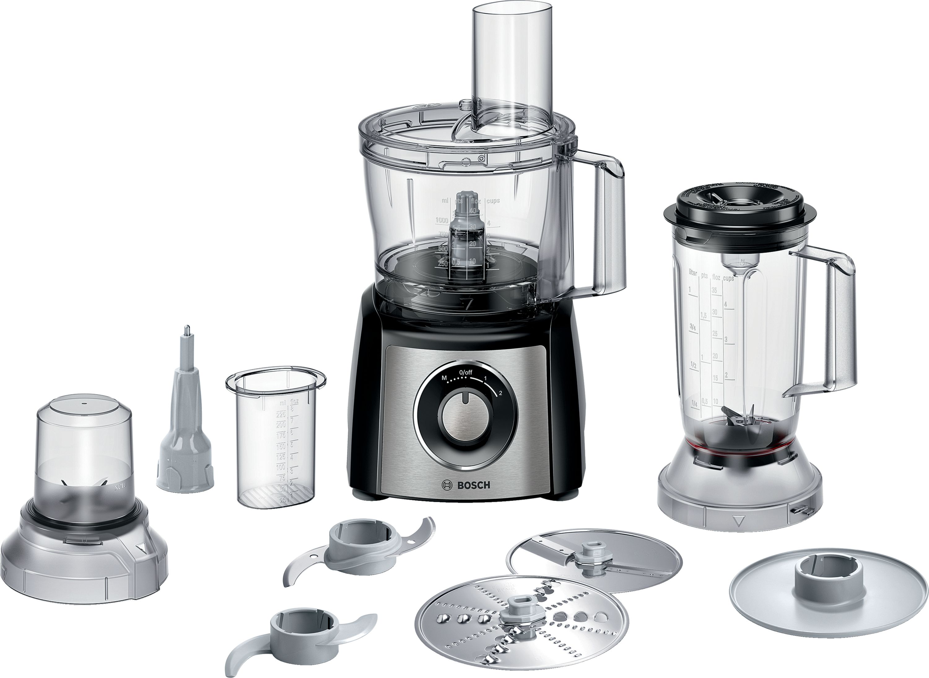 Bosch MCM3PM386 MultiTalent 3 Foodprocessor - 900W - Zwart/Transparant