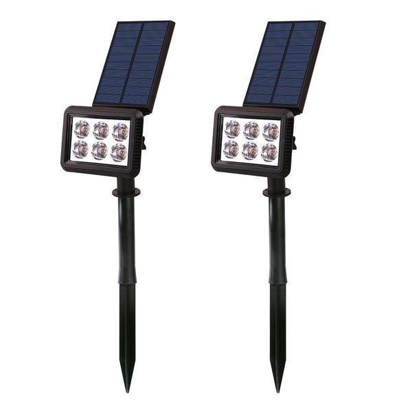 Lumisky Squary - Prikspot - Solar Led Buitenverlichting - set van 2 - Zwart