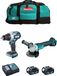 MAKITA Set MK217 (DHP486 + DGA504 + 2 x 5,0 Ah accu's + DC18RC lader + LXT600 opbergkoffer)