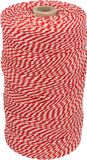 Van Beekum Specerijen - Cordon de coton Rouge/Blanc 32 fils - 1 bobine
