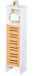 Merkloos Relaxdays Toiletrolhouder staand - 78 cm - bamboe deur - wit