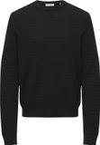 ONLY&SONS ONSLOUI LS STRUCTURE CREW REG NOOS Heren Gebreide Truien Zwart XL