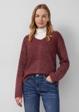 s.Oliver Strickpullover V-hals Bordeaux