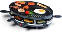 DOMO DO9038G Gourmetset - Grillplaat - Raclette - 8 personen - Zwart