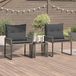 vidaXL - Bank loungeset - 2 zitplekken - Polyrattan - Grijs en donkergrijs