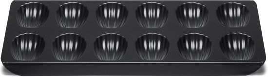 Patisse Madeleine Bakvorm - 12 Madeleines - 40 cm - Zwart