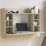 Prolenta Maison Exclusive Wandbureau Sonoma Eikenhout, 105x48x75 cm