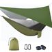 OTraki Hangmat met muggennet en tentzeil voor op reis, camping, hangmat, outdoor, belastbaar tot 200 kg, ultralicht, ademend, voor outdoor, wandelen, reizen, 290 cm x 140 cm (legergroen)