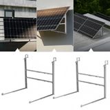 Gliese Zonnepaneelmontagesysteem voor balkon, hekwerk, plat dak of muur. Inclusief platte bevestigingshaken voor 2 zonnepanelen