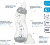 Difrax Natural Babyfles - 250 ml - Blauw
