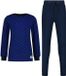 Vingino - Wecko Jongens Pyjama Lange Mouw Geruit Dark Blue Katoen/Elastaan Maat 98-104