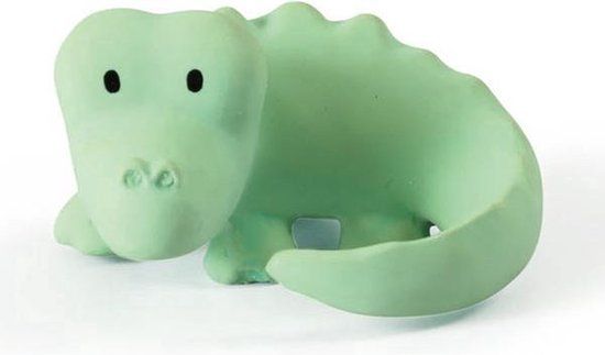 Tikiri Bijt- en Badspeelgoed Krokodil - Rammelaar - Rubber - 1+ jaar